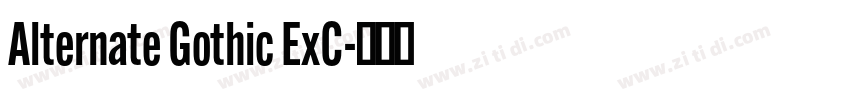 Alternate Gothic ExC字体转换